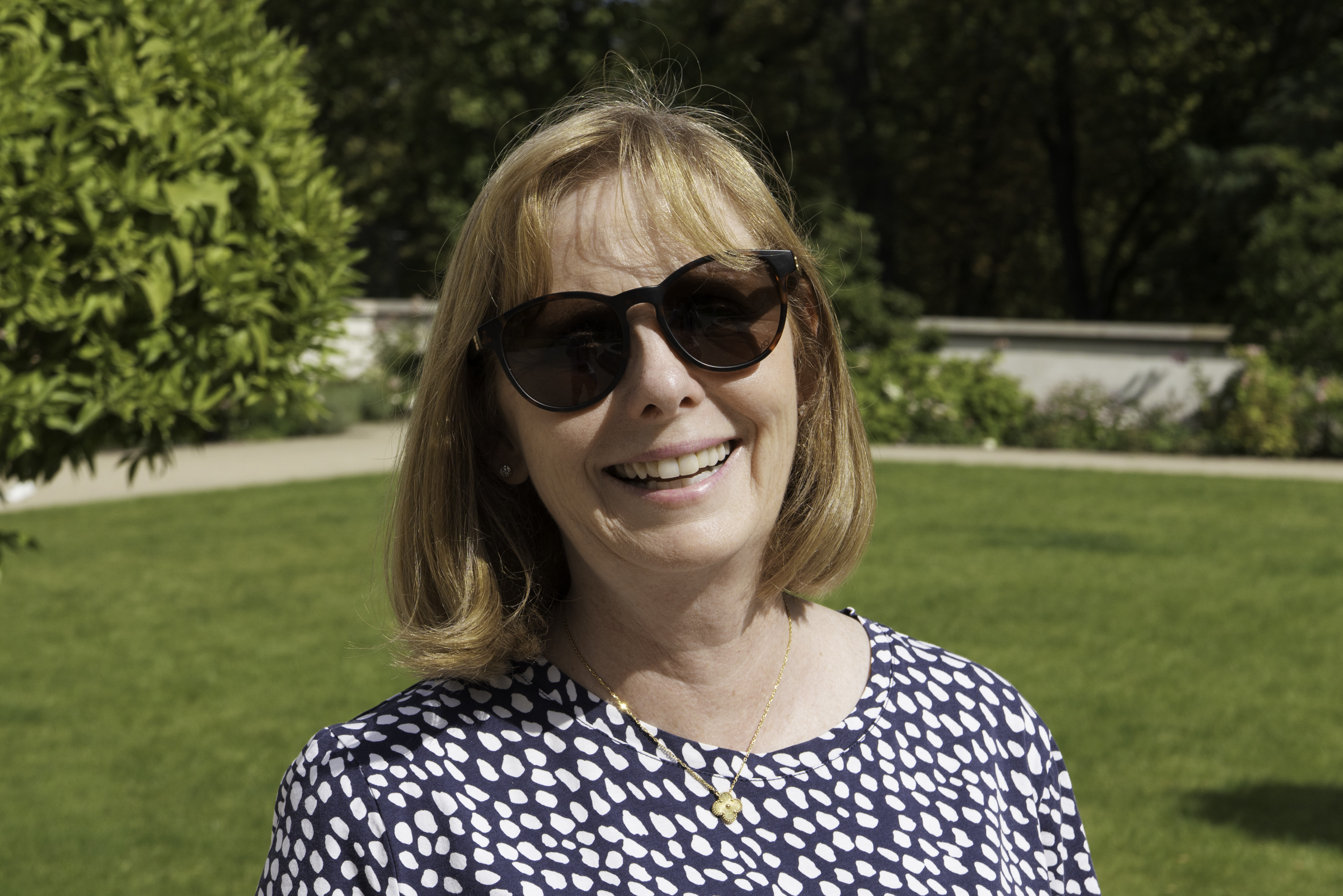 Andrea, in the gardens of Stara Oranżeria (Old Orangery).