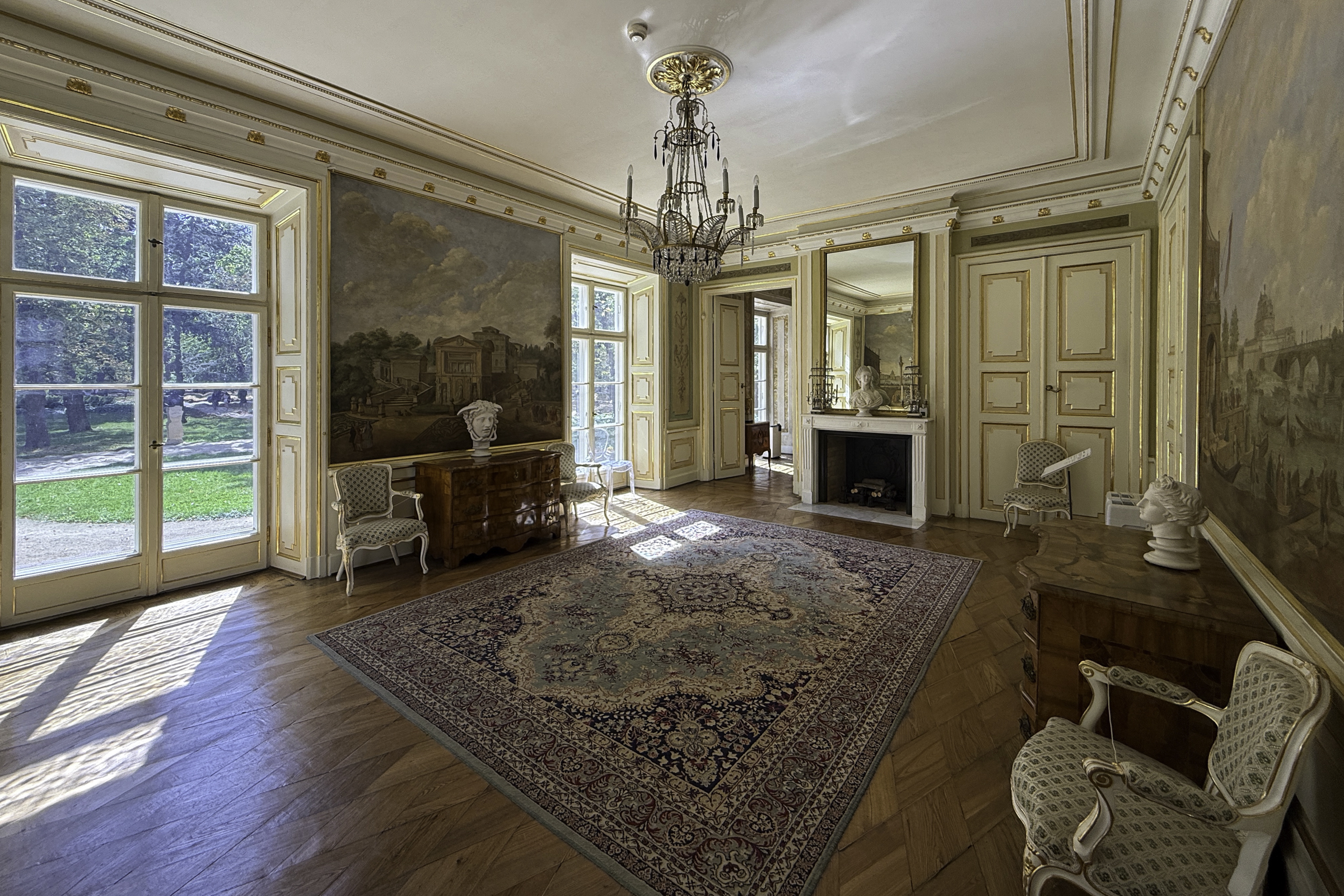 Inside Myślewicki Palace.