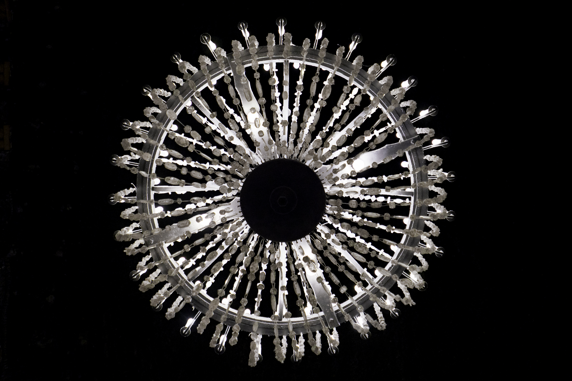 Chandelier (carved from salt) in St. Kinga's Chapel in the Wieliczka Salt Mine.