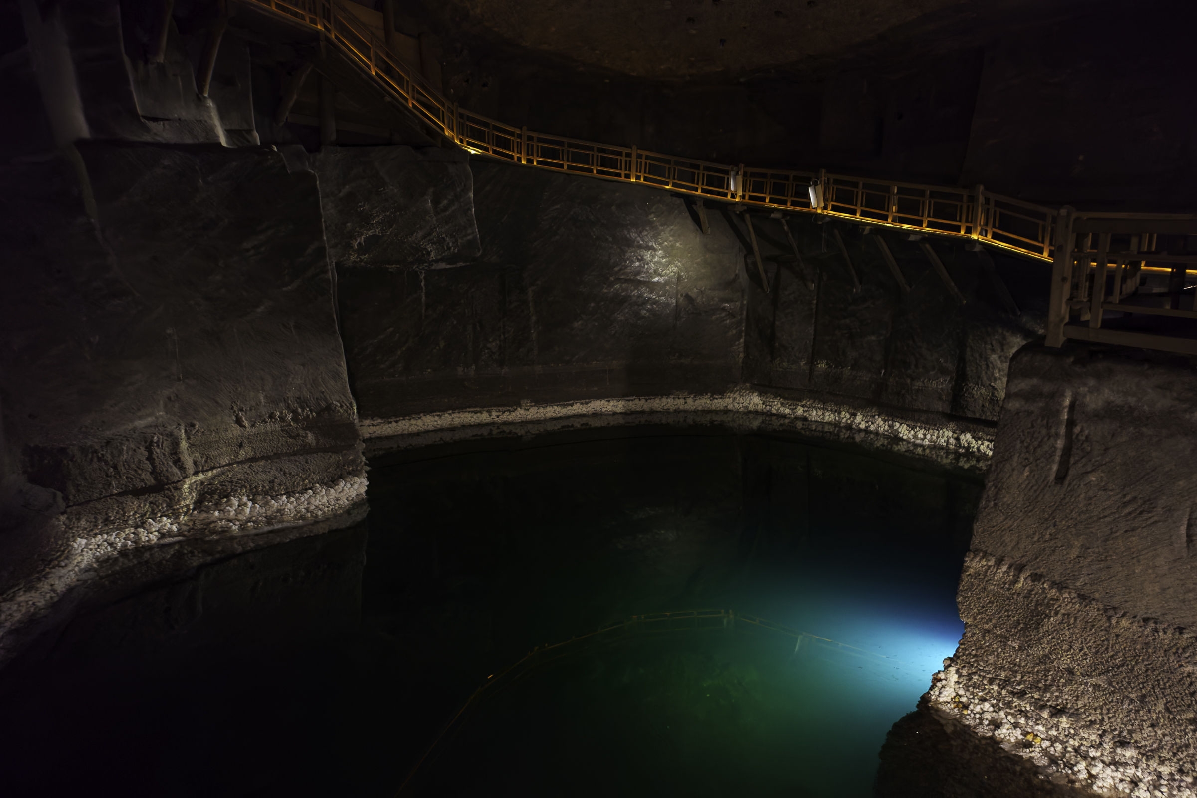 Underground lake in the Wieliczka Salt Mine.