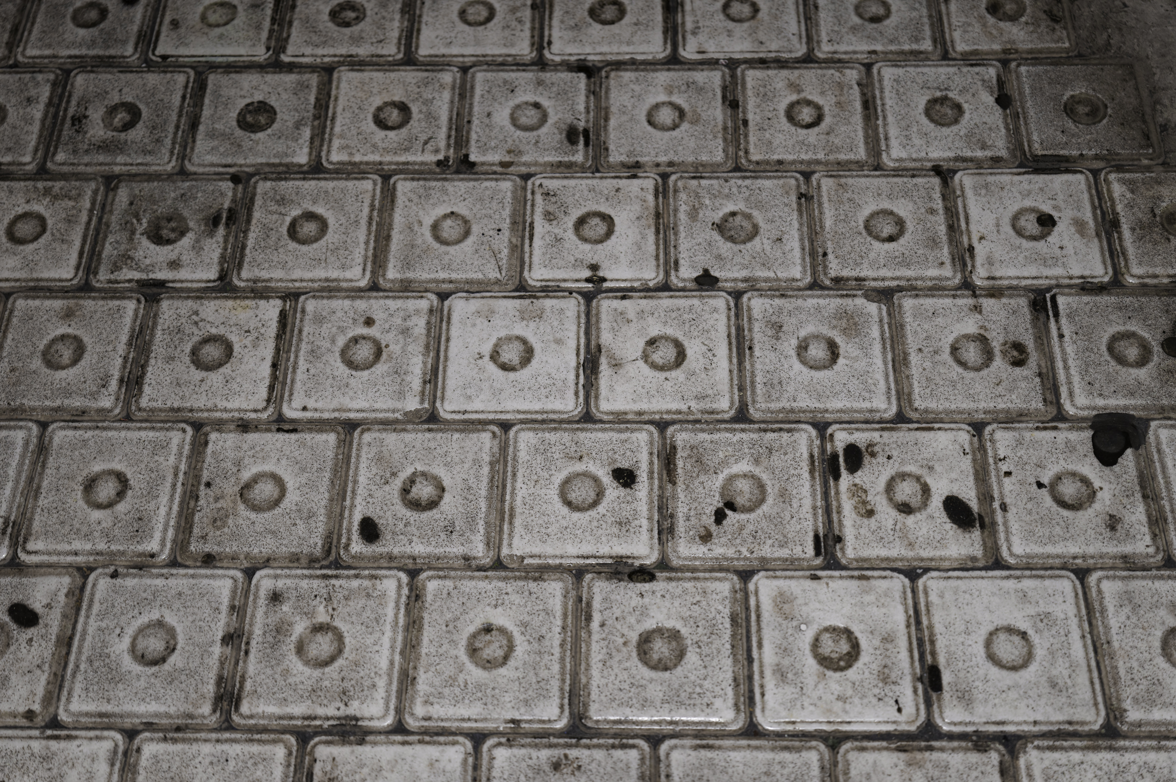 Salt floor carved to look like floor tiles in the Wieliczka Salt Mine.
