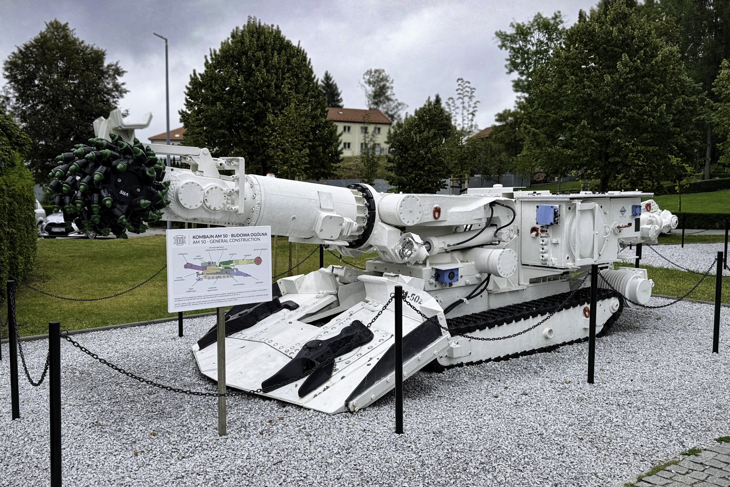 Tunnelling machine on display at the Wieliczka Salt Mine.