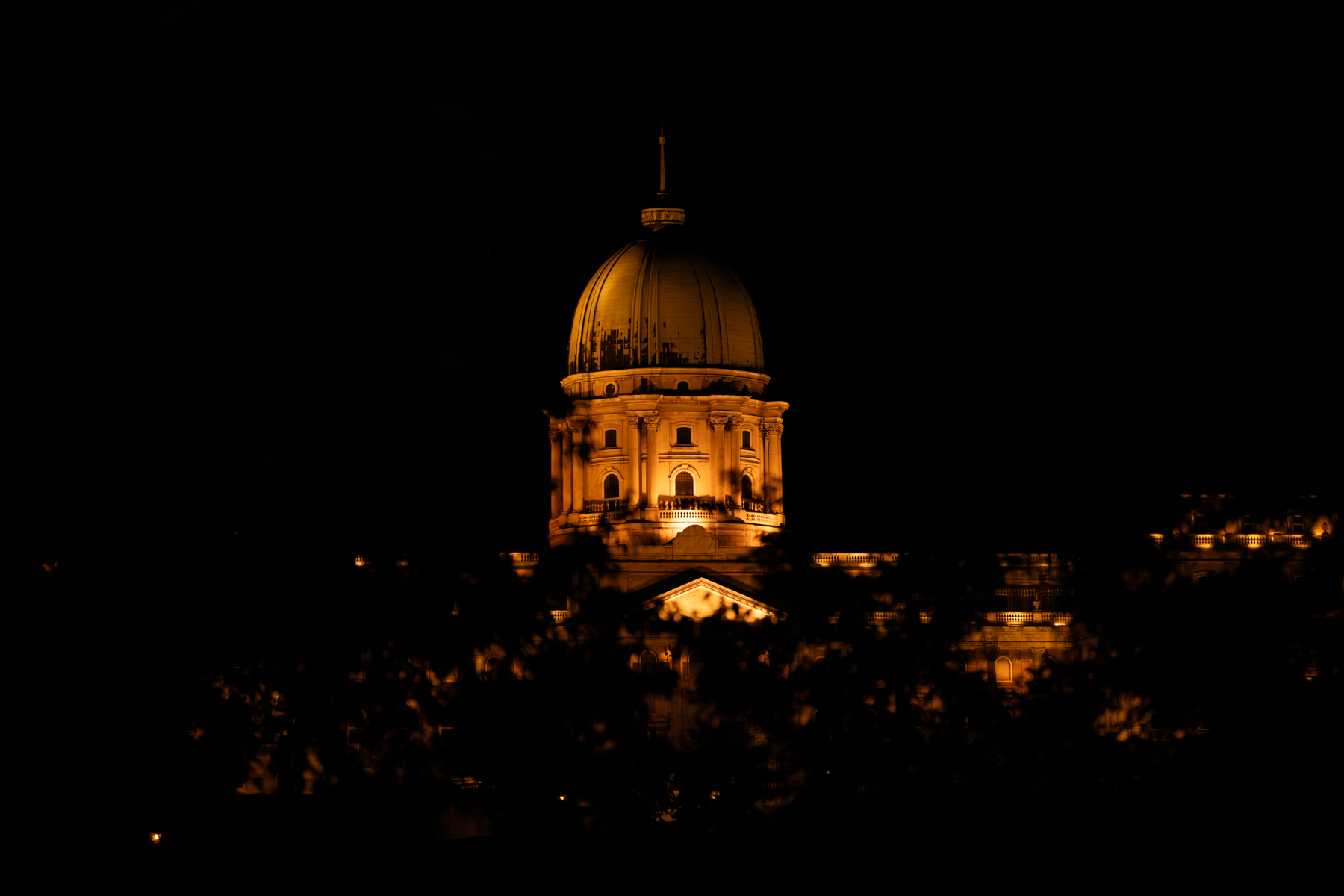 The view of Buda Castle from our hotel room.