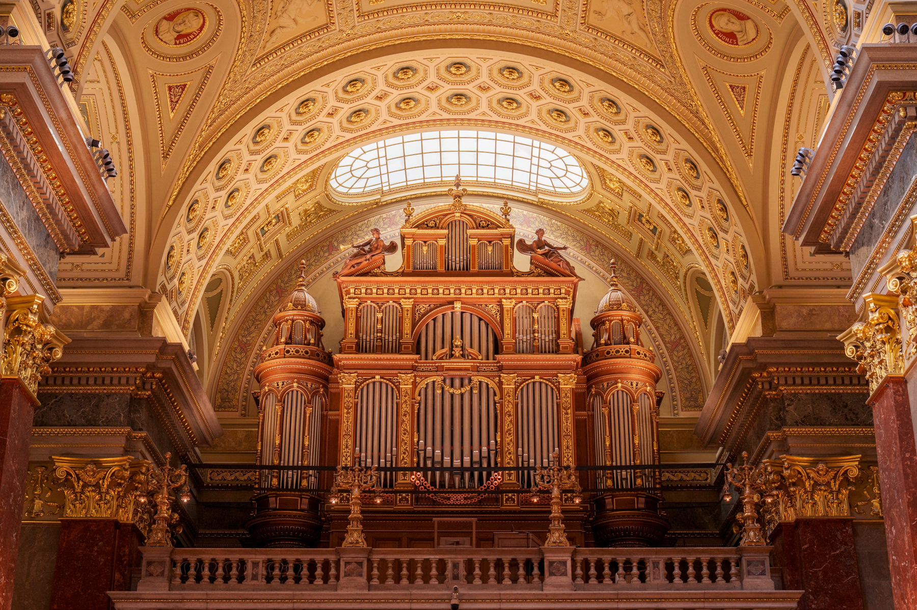 Inside St. Stephen’s Basilica in Budapest.