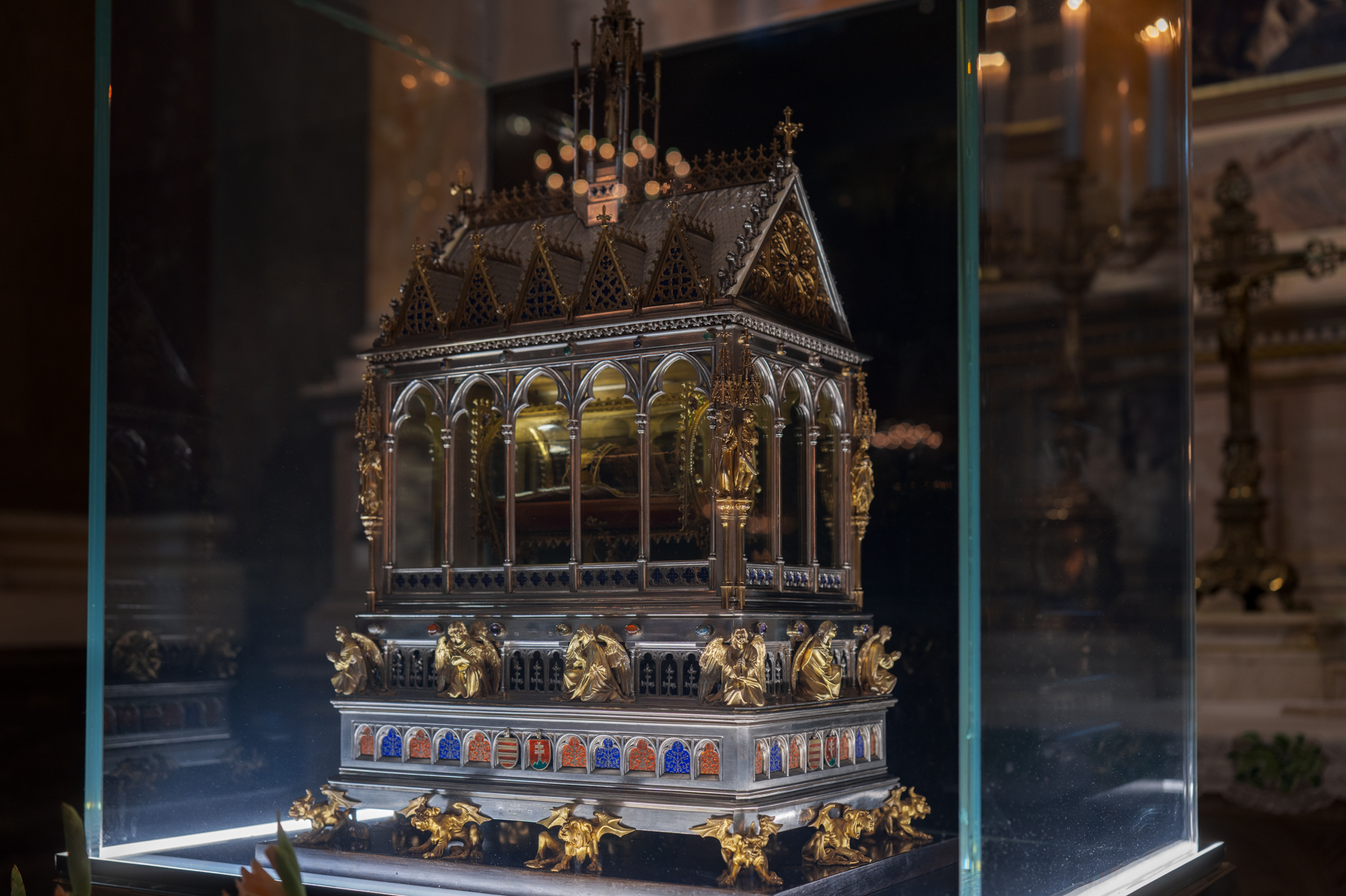 The mummified right hand (known as the "Holy Right") of St. Stephen I, the first king of Hungary.