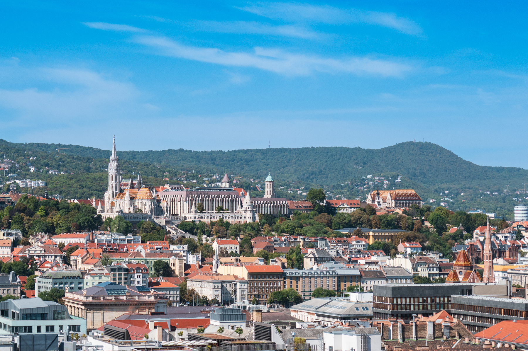 View from the tower of St. Stephen's Basilica in Budapest.