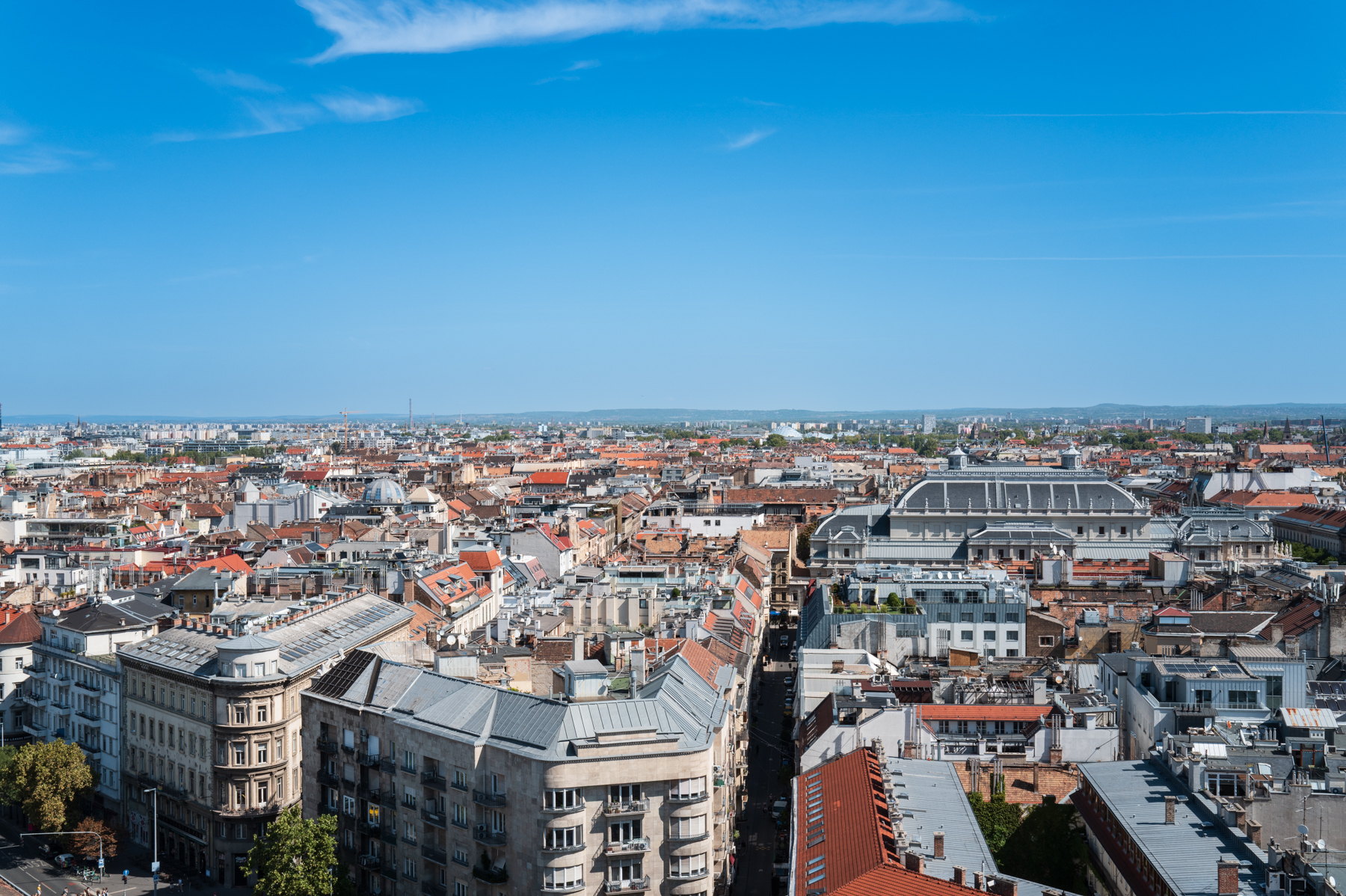 View from the tower of St. Stephen's Basilica in Budapest.