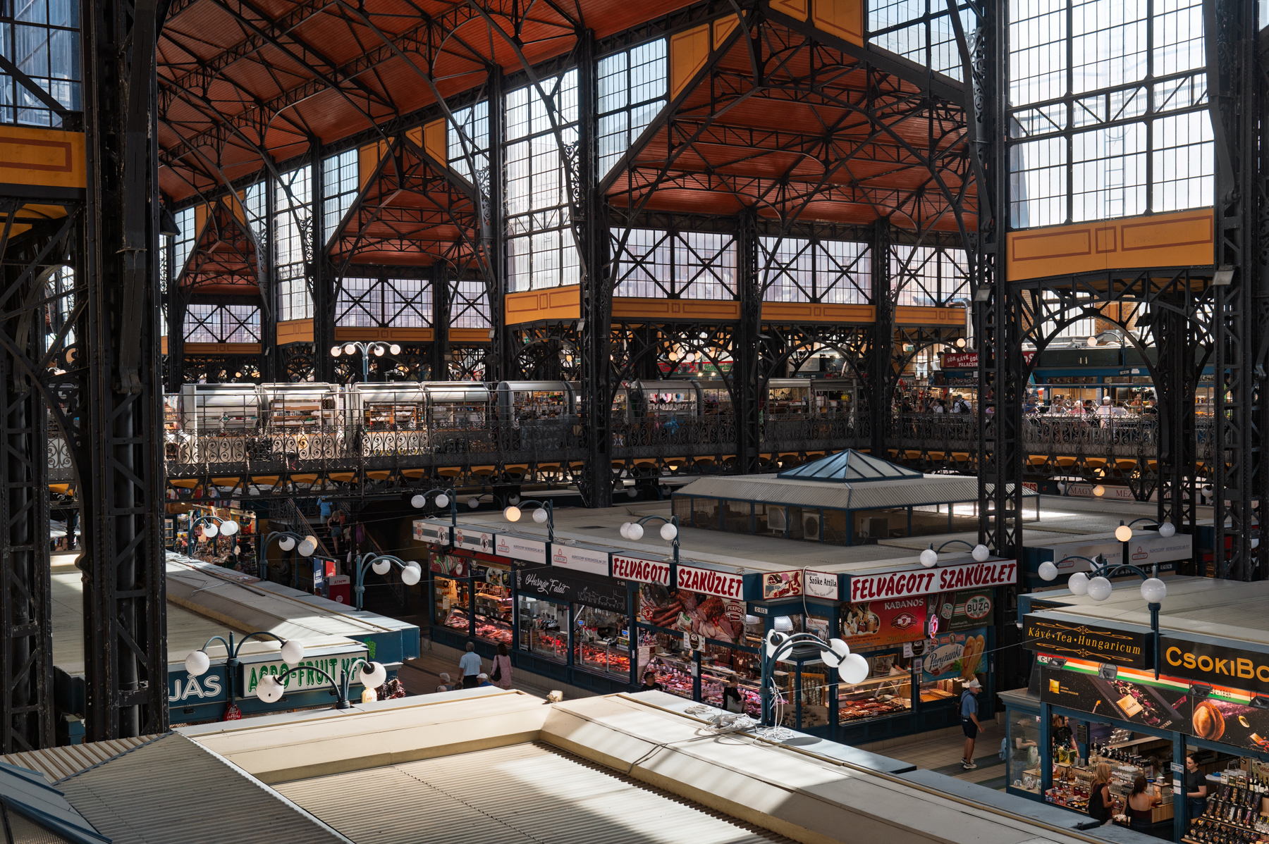 The Great Market Hall in Budapest.