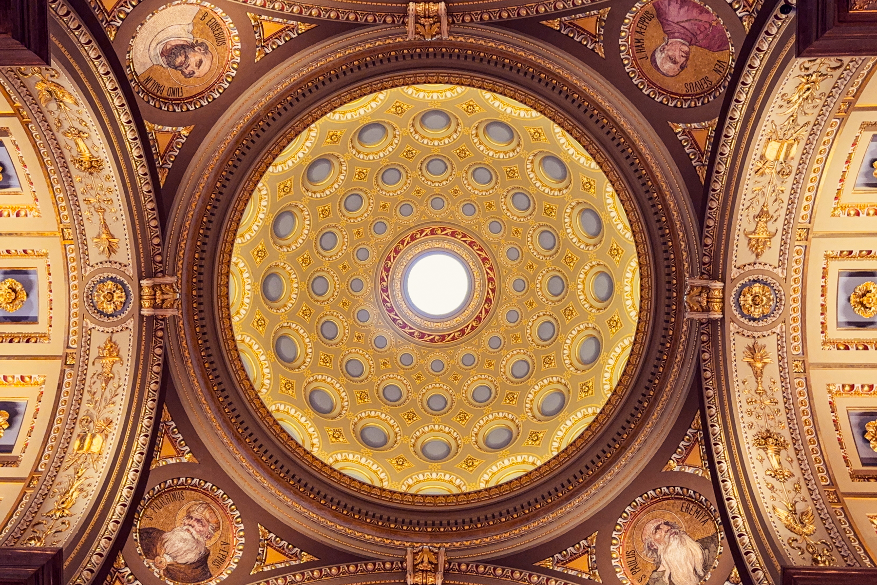 Inside St. Stephen’s Basilica in Budapest.