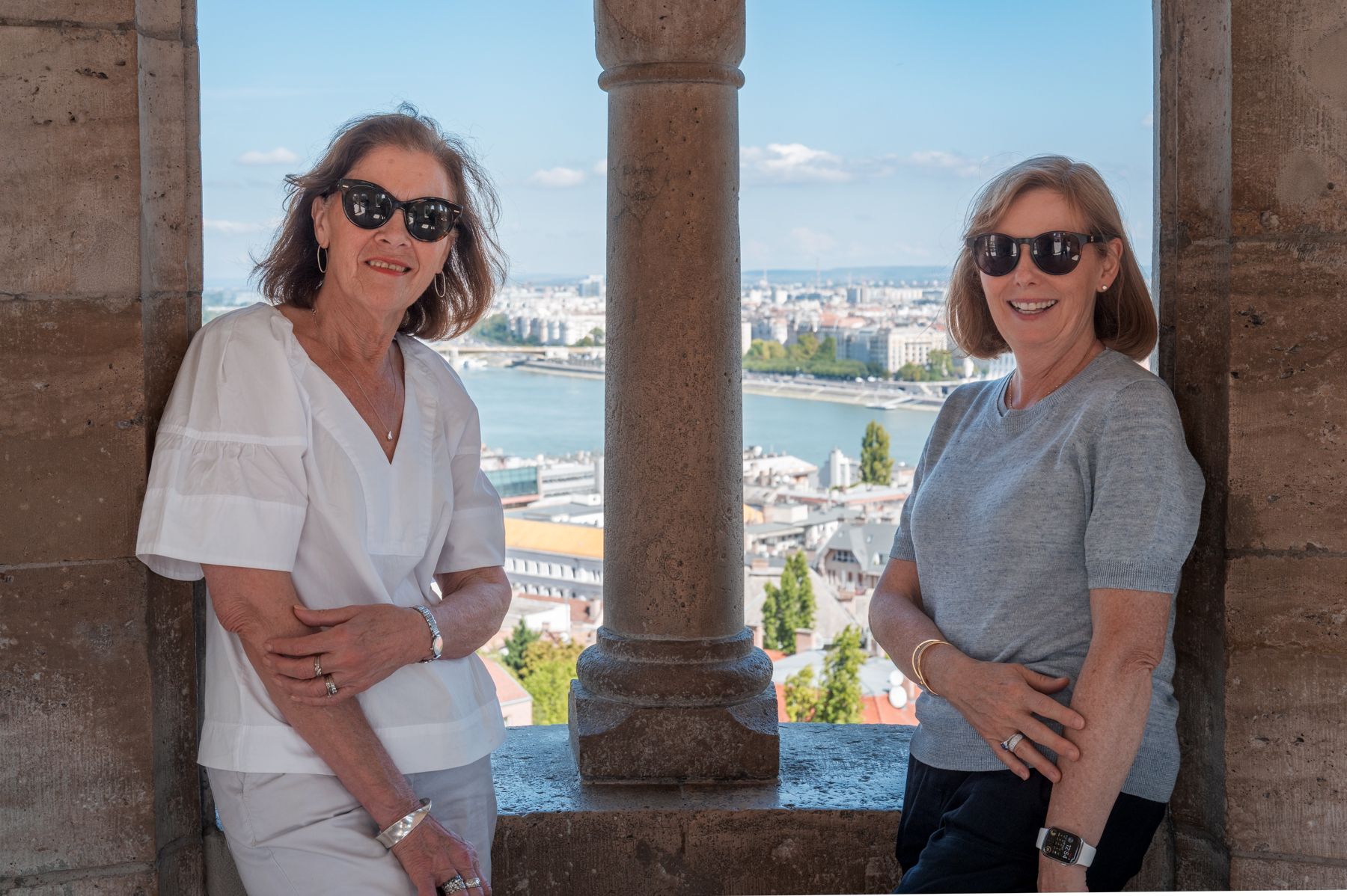 Joy and Andrea, at Fisherman's Bastion in Budapest.