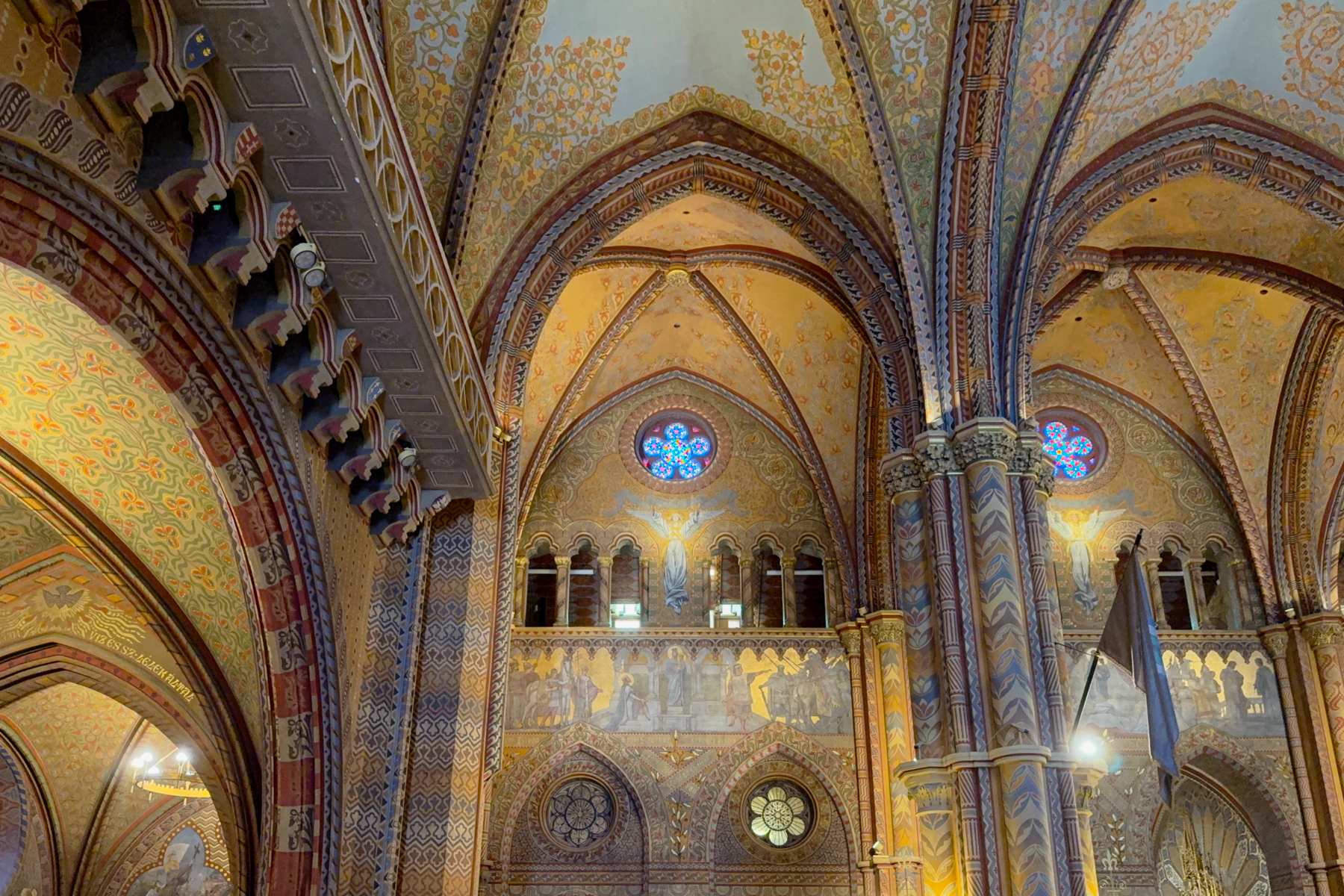 Inside Matthias Church in Budapest.