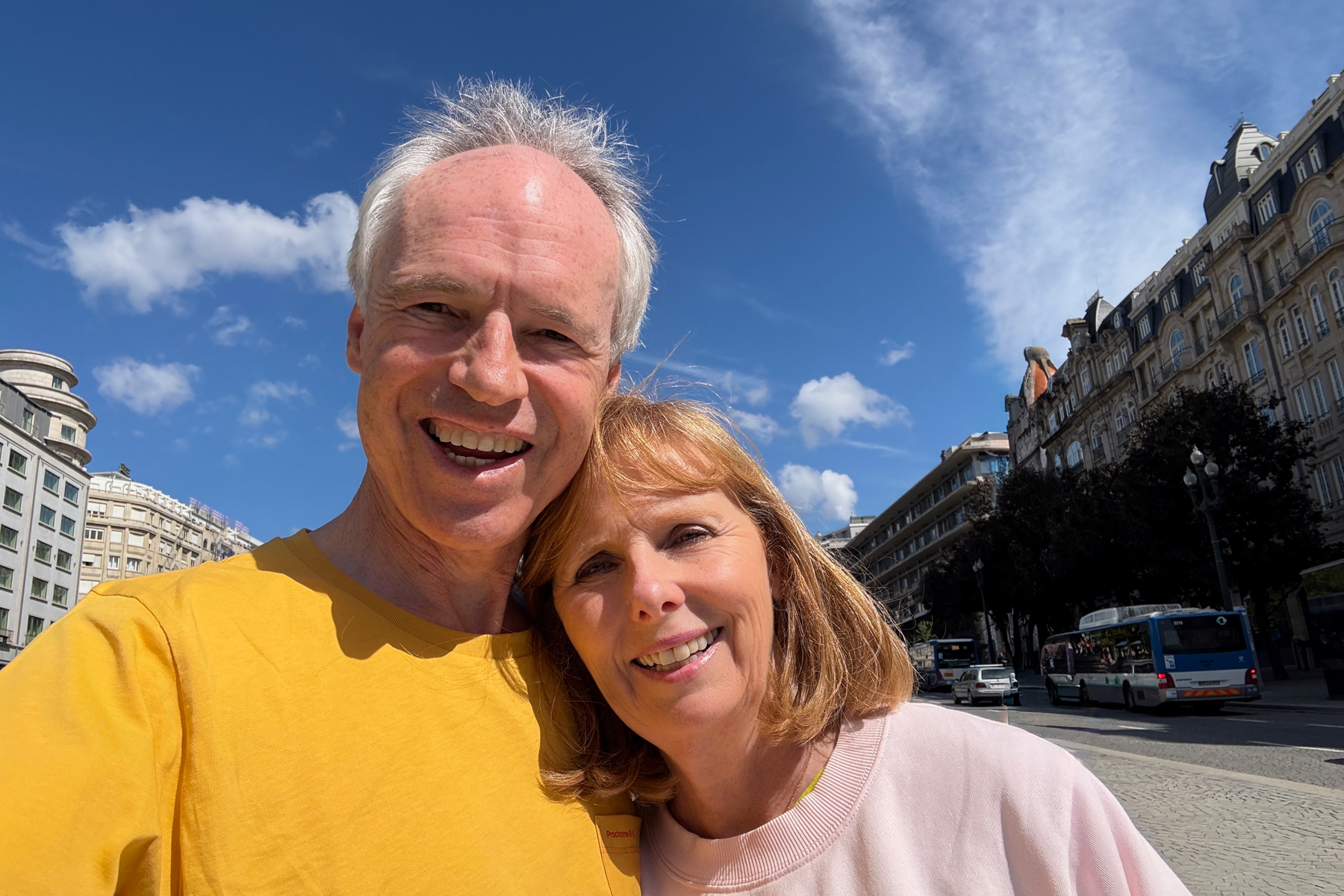 Keith and Andrea, on the way to go shopping.