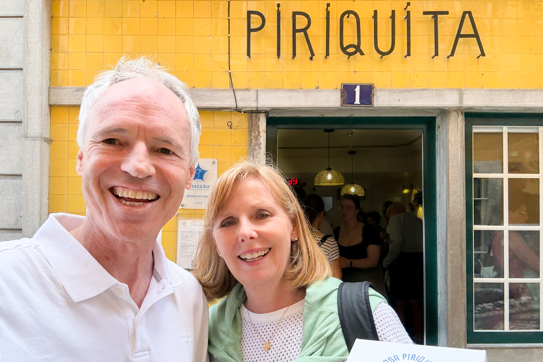 Keith and Andrea, at Piriquita in Sintra.