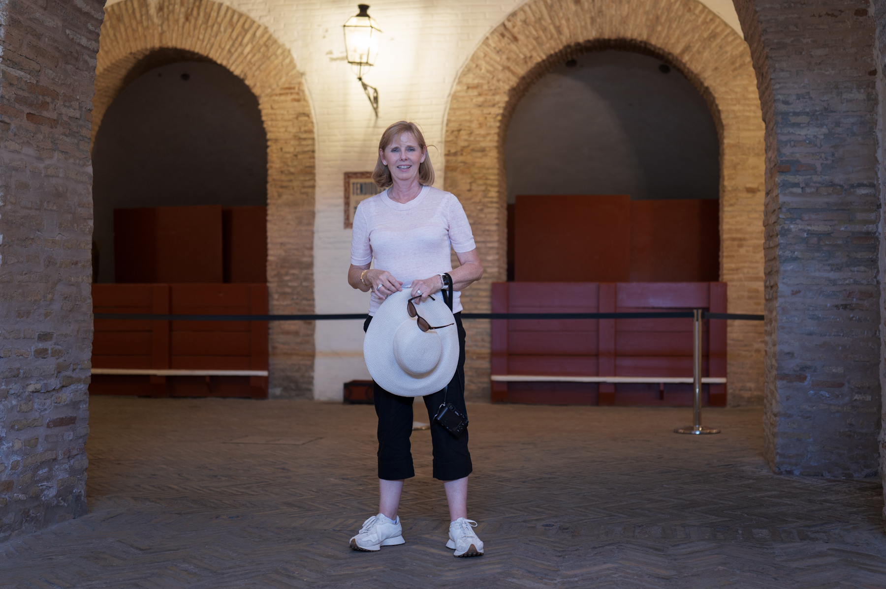 Andrea, at the Plaza de Toros in Seville.