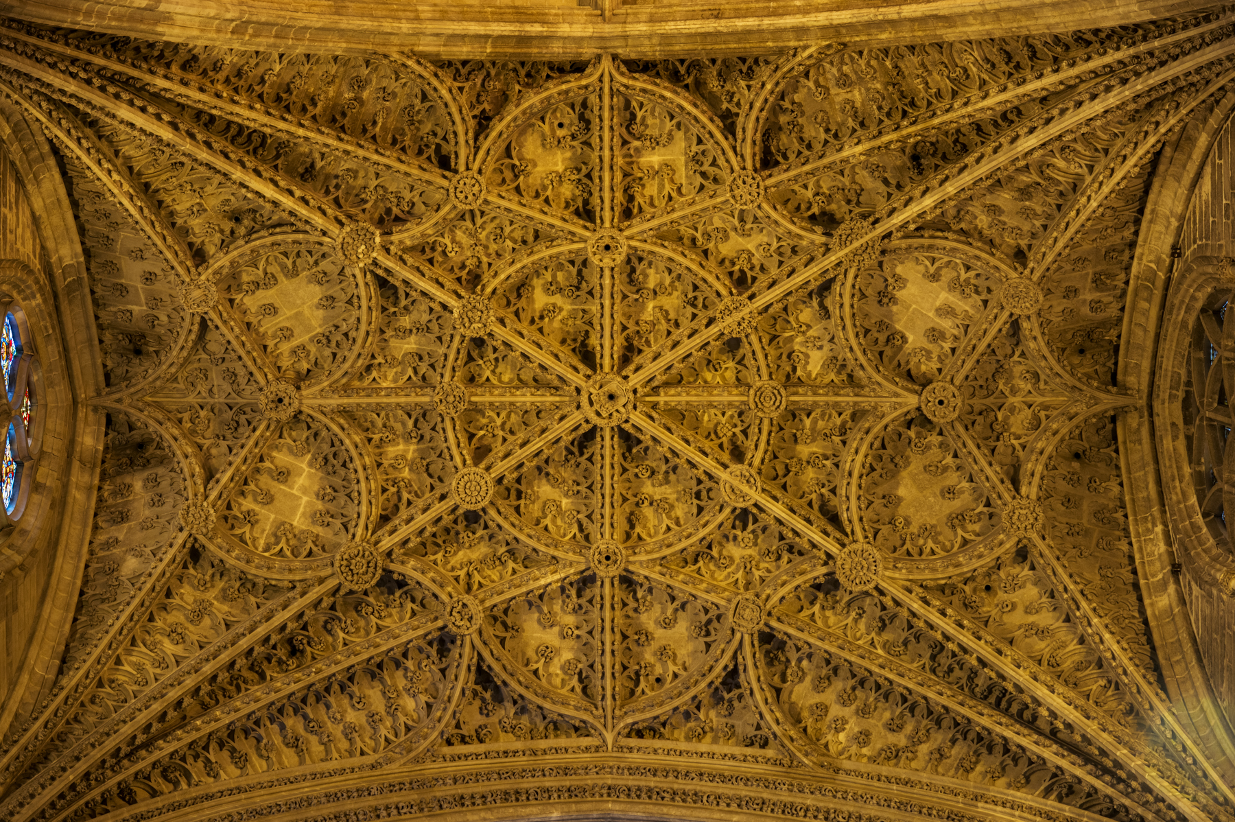 Ceiling detail in Seville Cathedral.