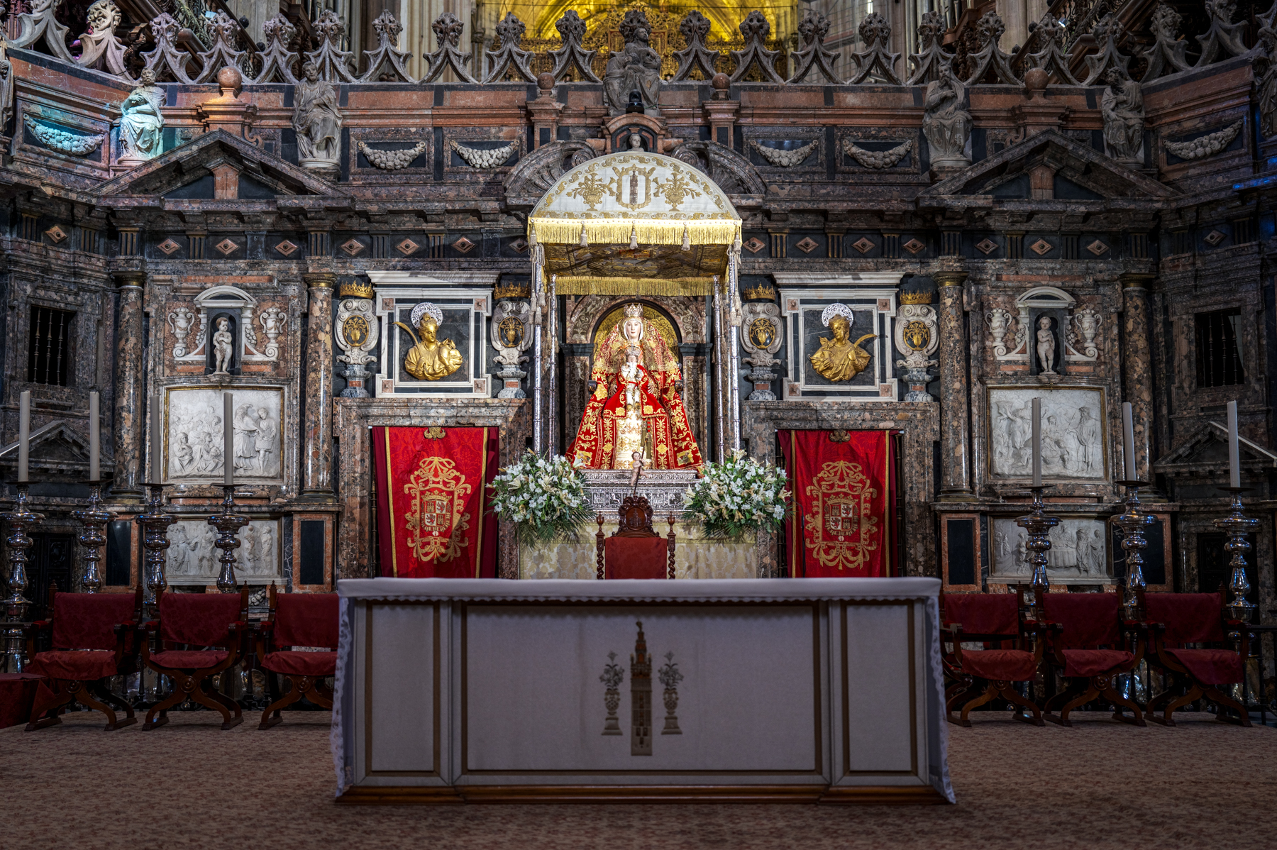 The Altar of the Virgen de los Reyes in Seville Cathedral.