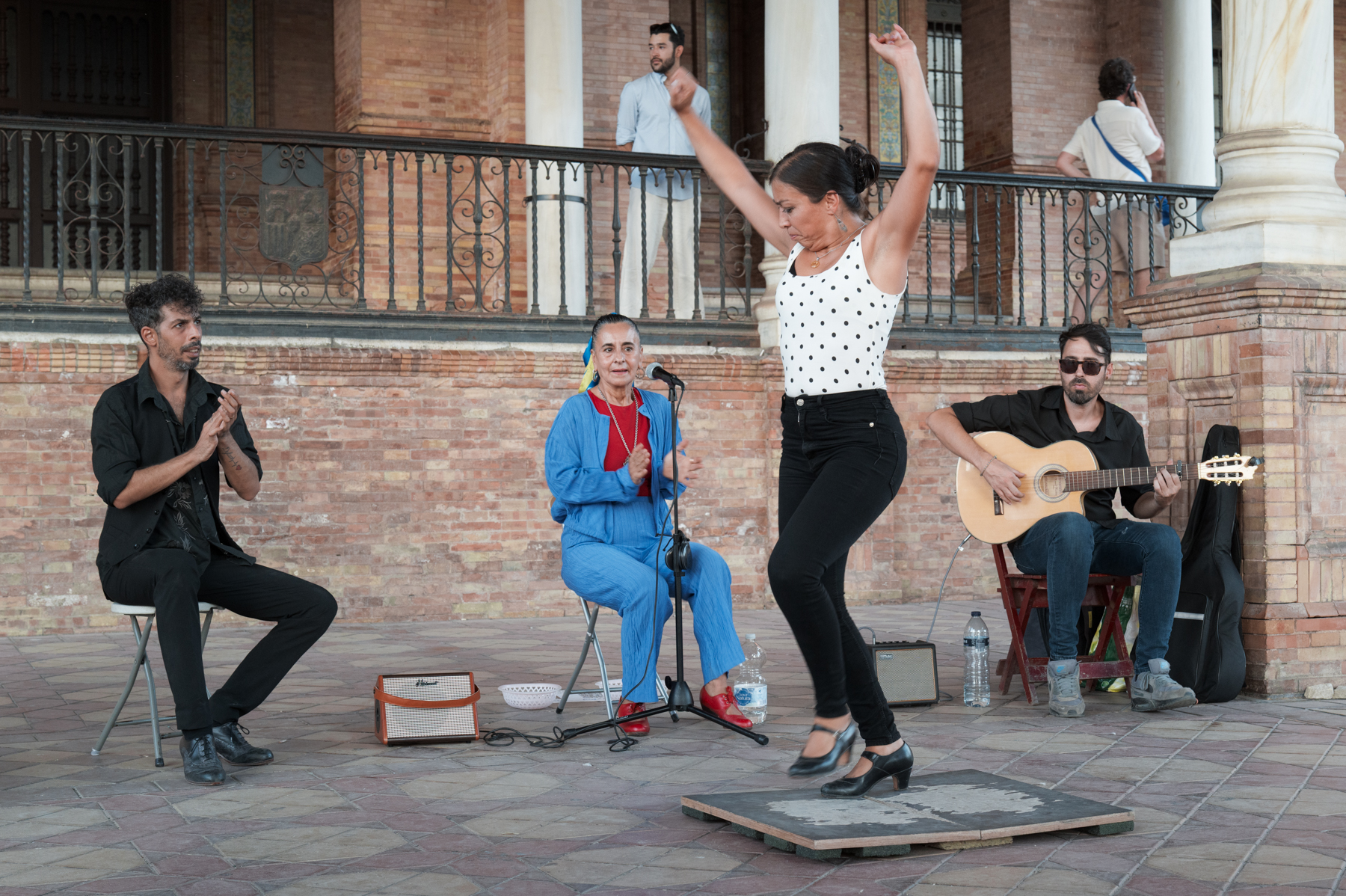 Performers at Plaza de España in Seville.