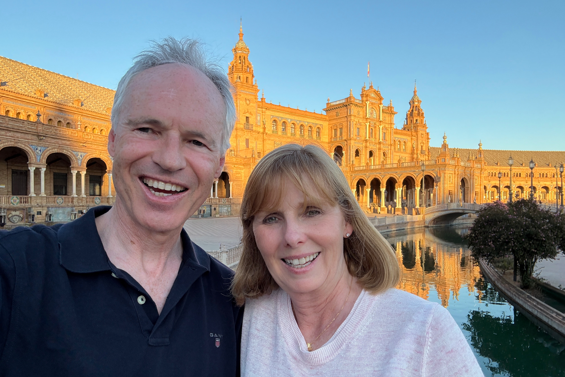 Keith and Andrea, at Plaza de España in Seville.