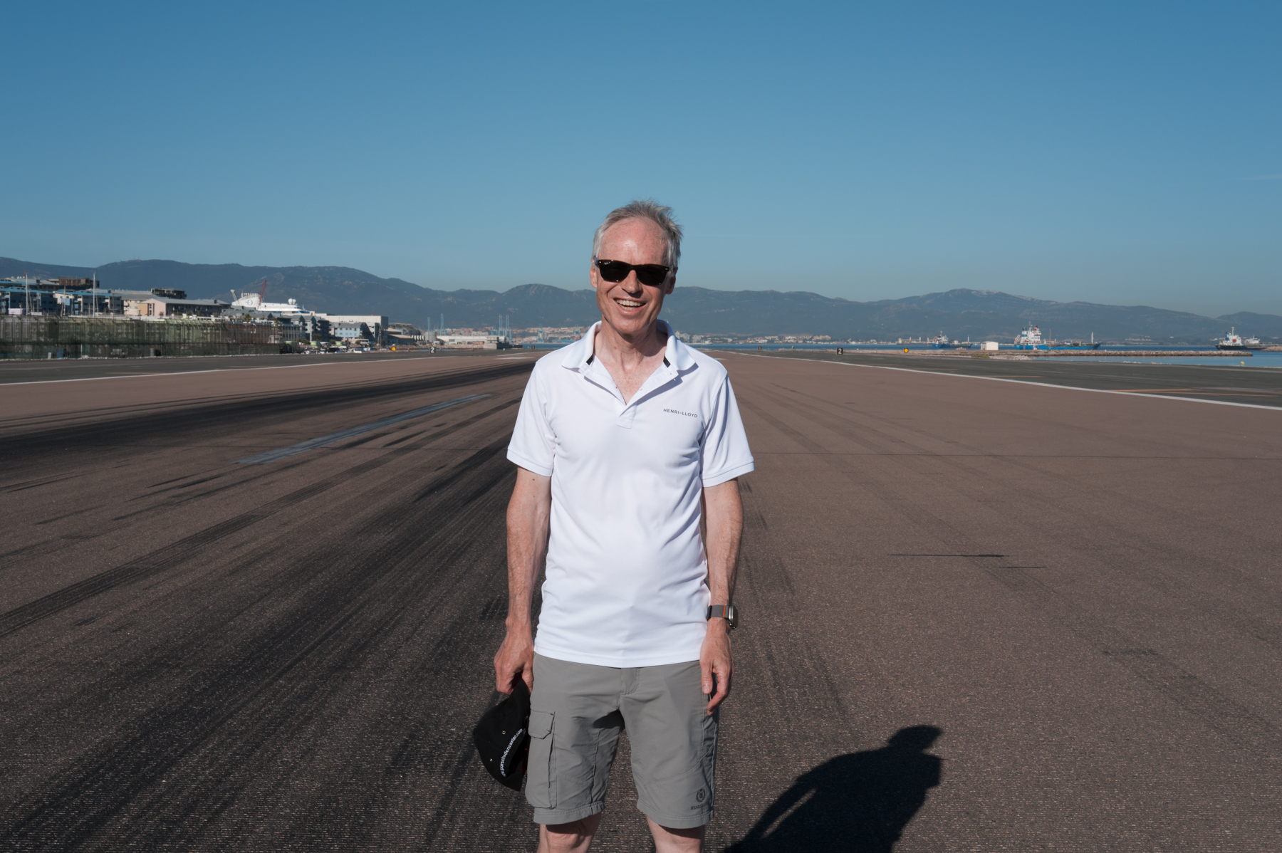 Keith, on the Gibraltar Airport runway.