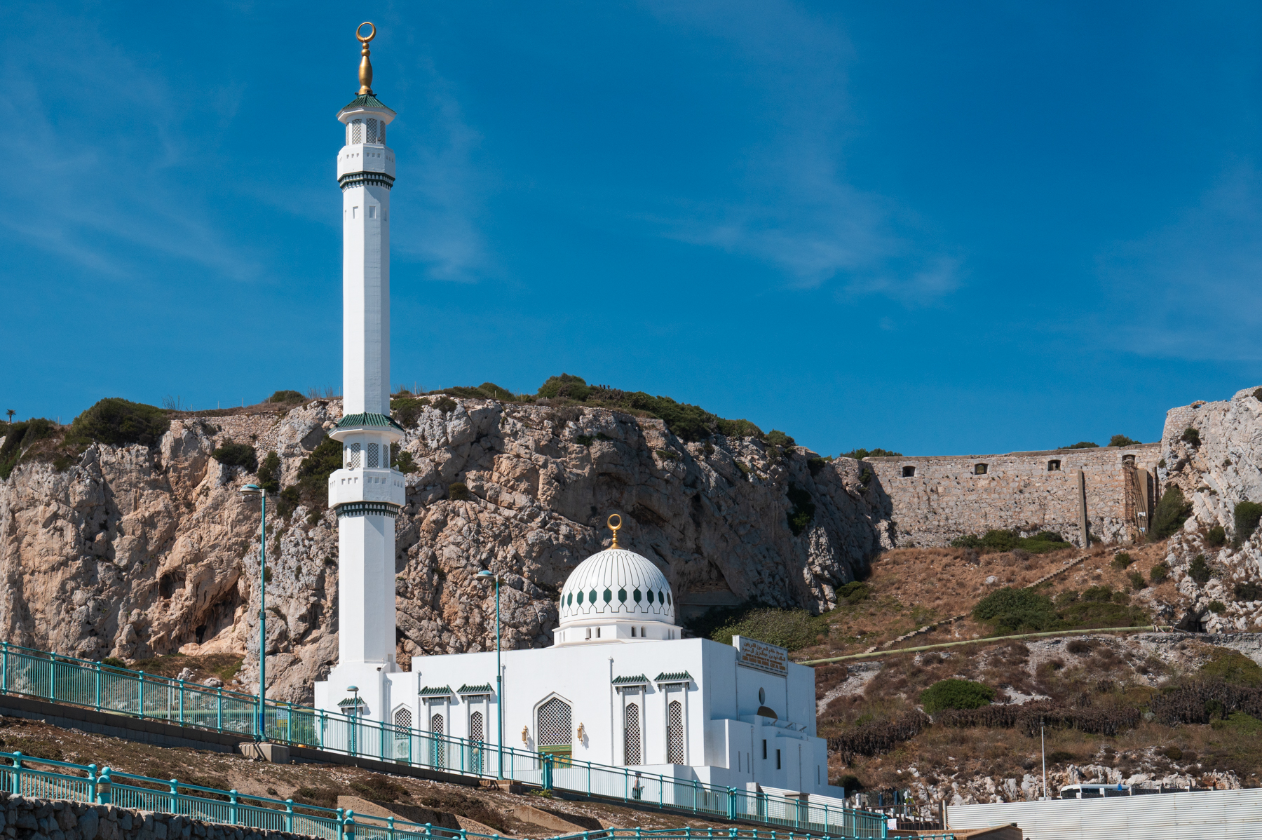 The Ibrahim-al-Ibrahim Mosque at Europa Point in Gibraltar.