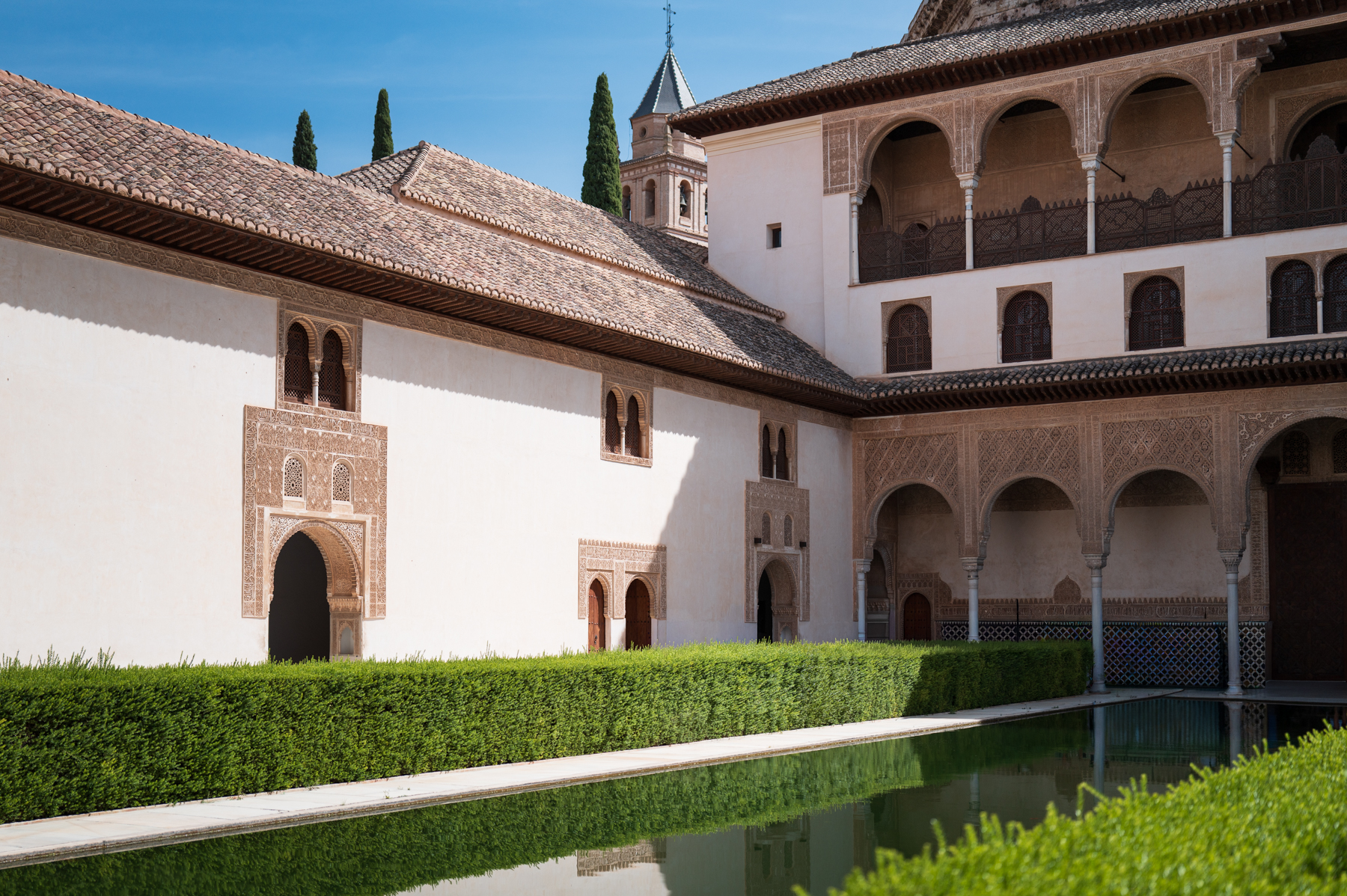 The Court of the Myrtles at the Nasrid Palaces in Granada.