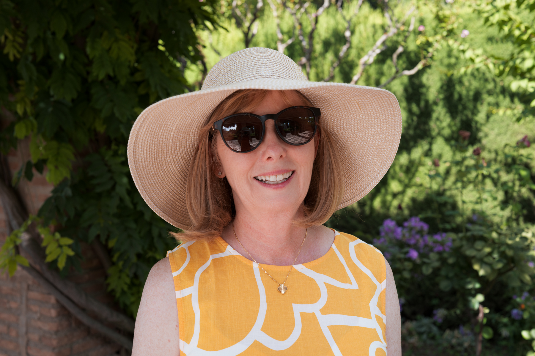 Andrea, in the Generalife in Granada.