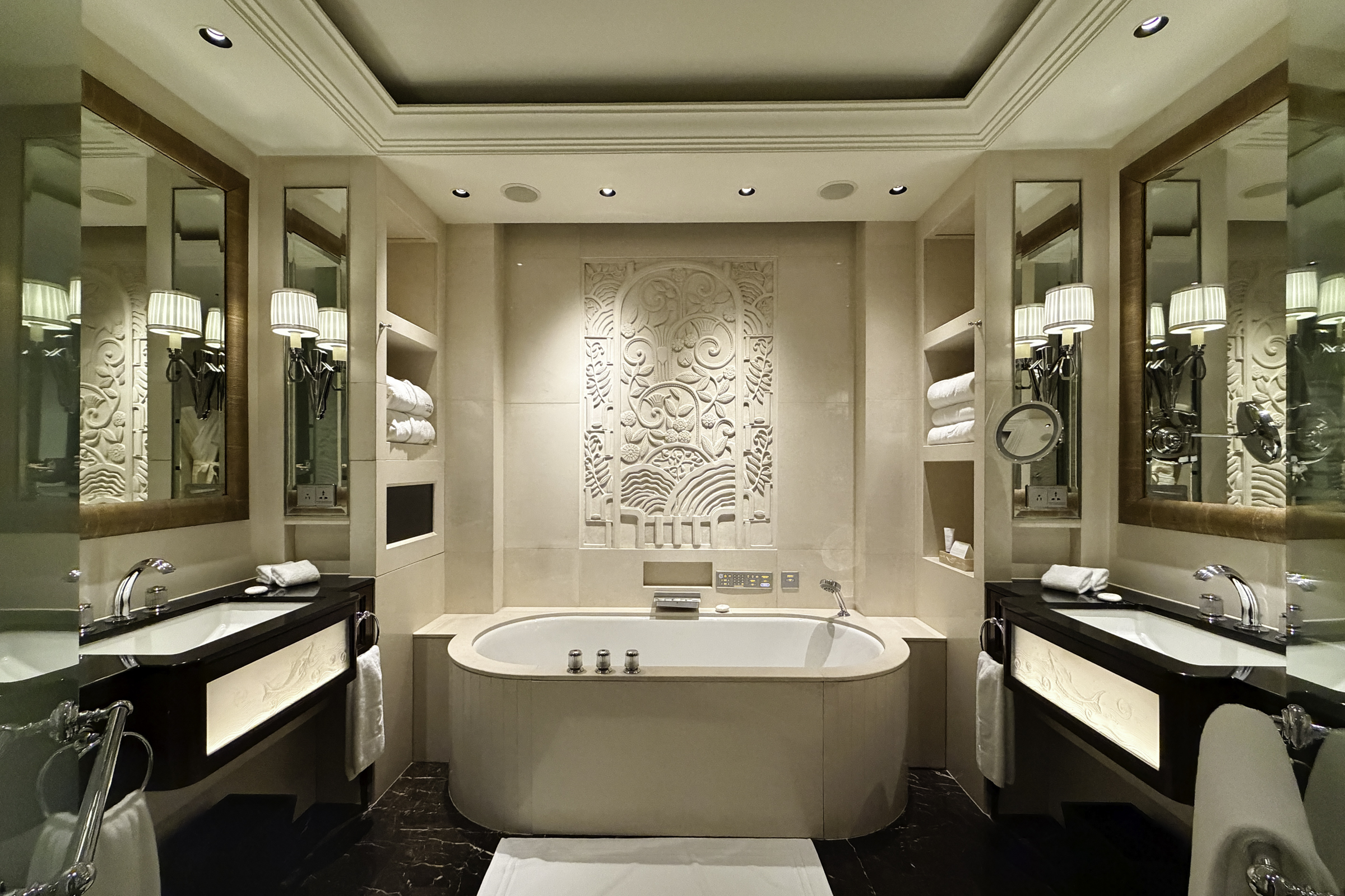 Our hotel room at The Peninsula, Shanghai.