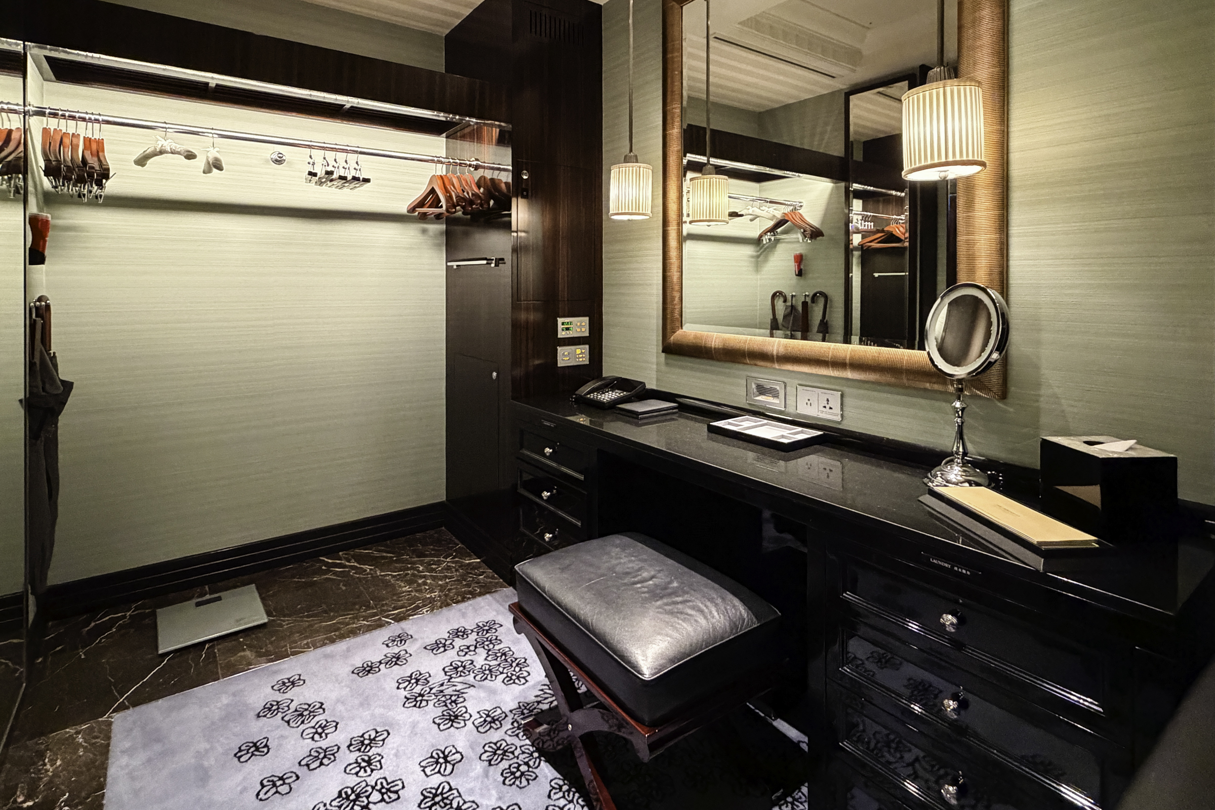 Our hotel room at The Peninsula, Shanghai.