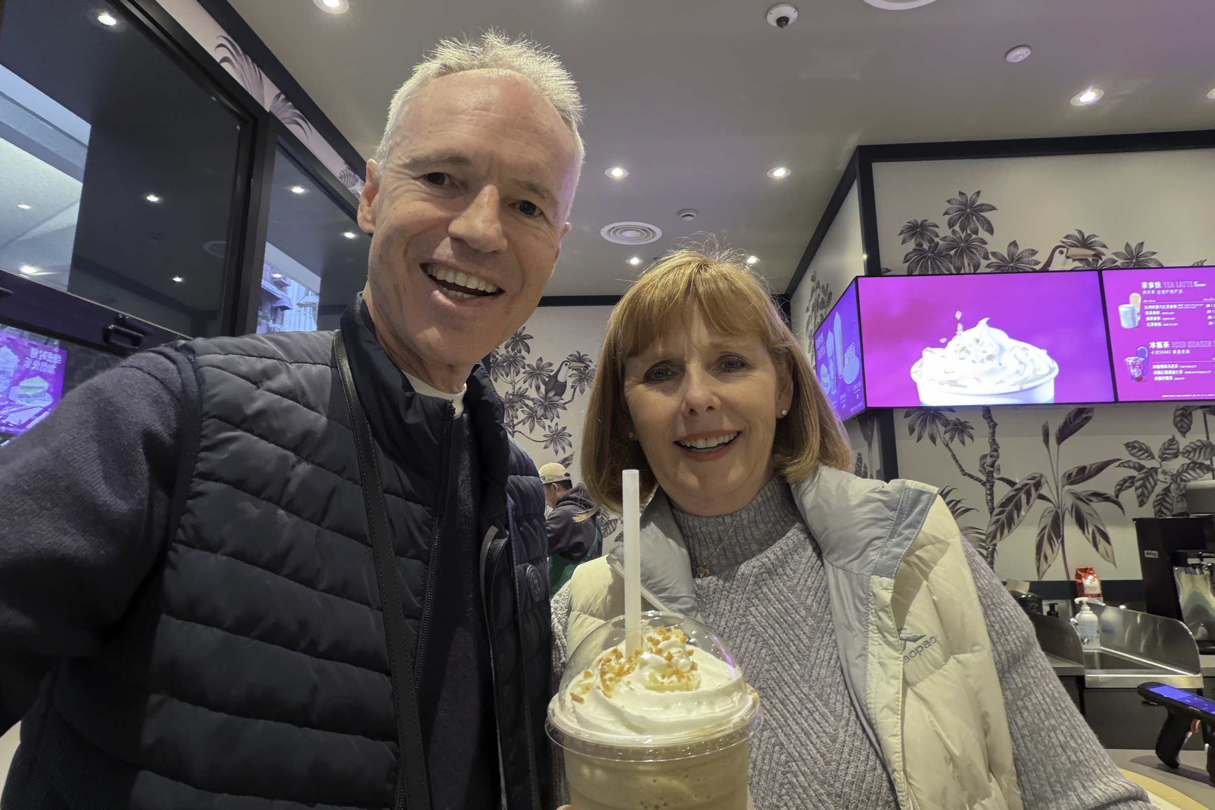 Keith and Andrea, with a Starbucks sugar hit!