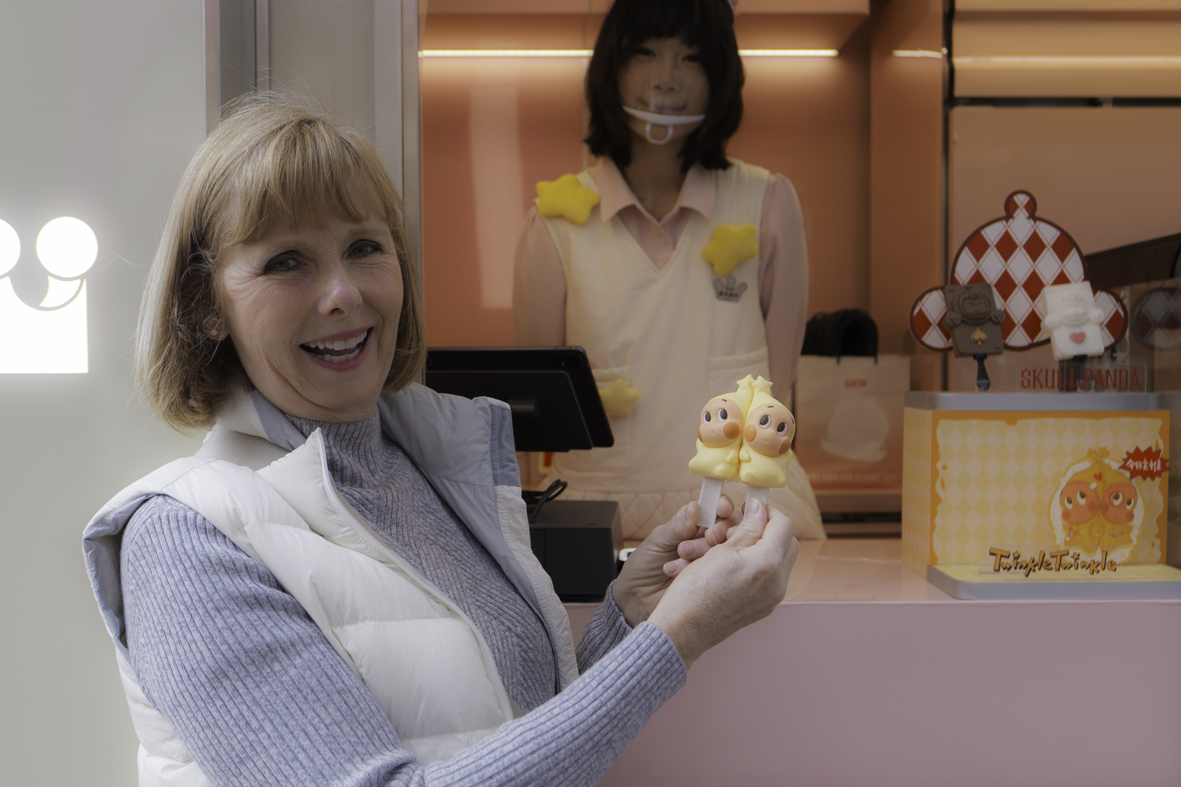 Andrea, at the Molly's Dessert House pop-up on Nanjing Road.