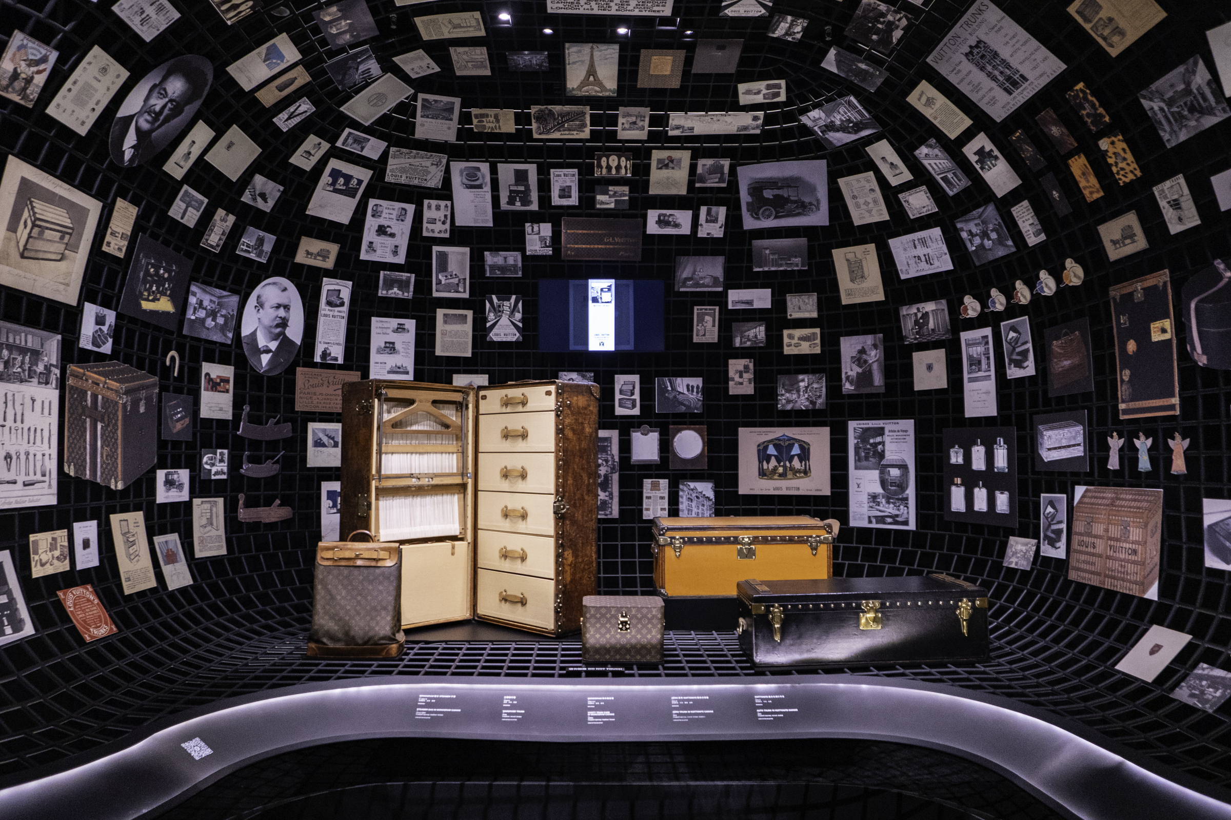 Inside the Louis Vuitton exhibition.