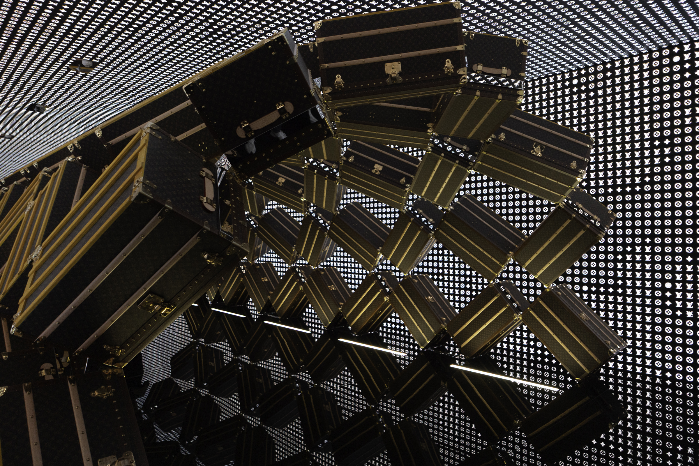 Inside the Louis Vuitton exhibition.