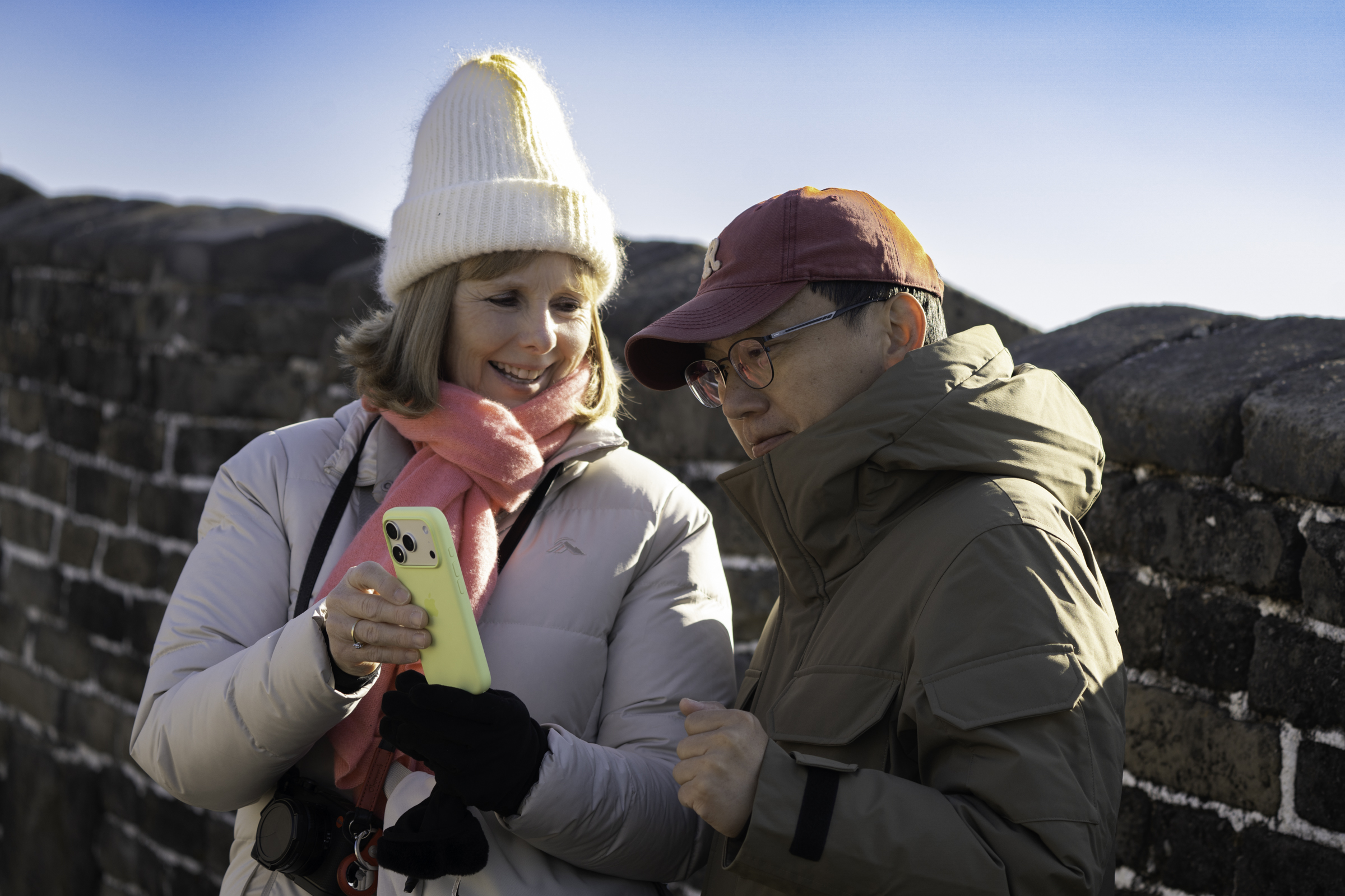 Andrea, showing Colin something interesting!