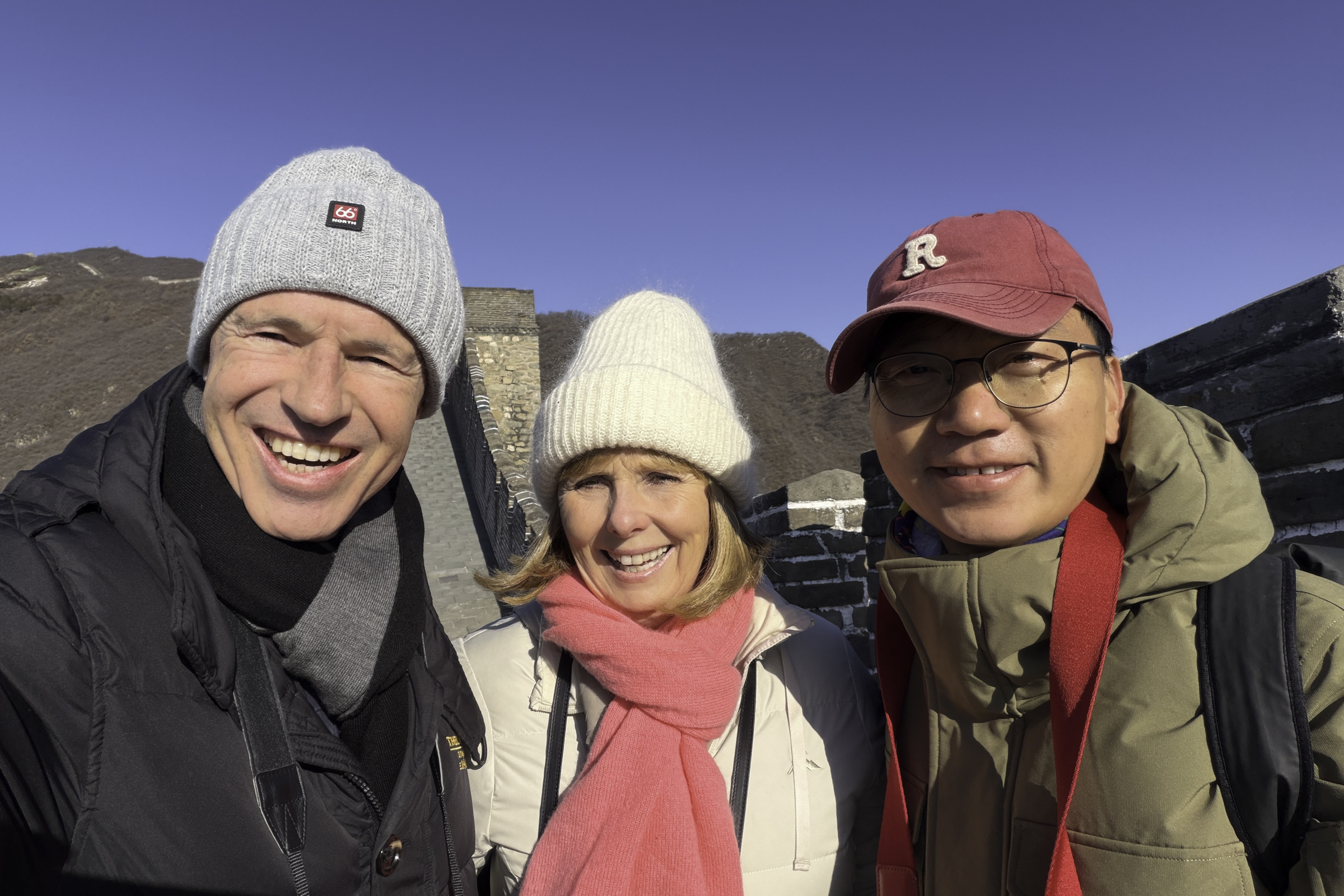 Keith, Andrea, and Colin (our guide), on the Great Wall.