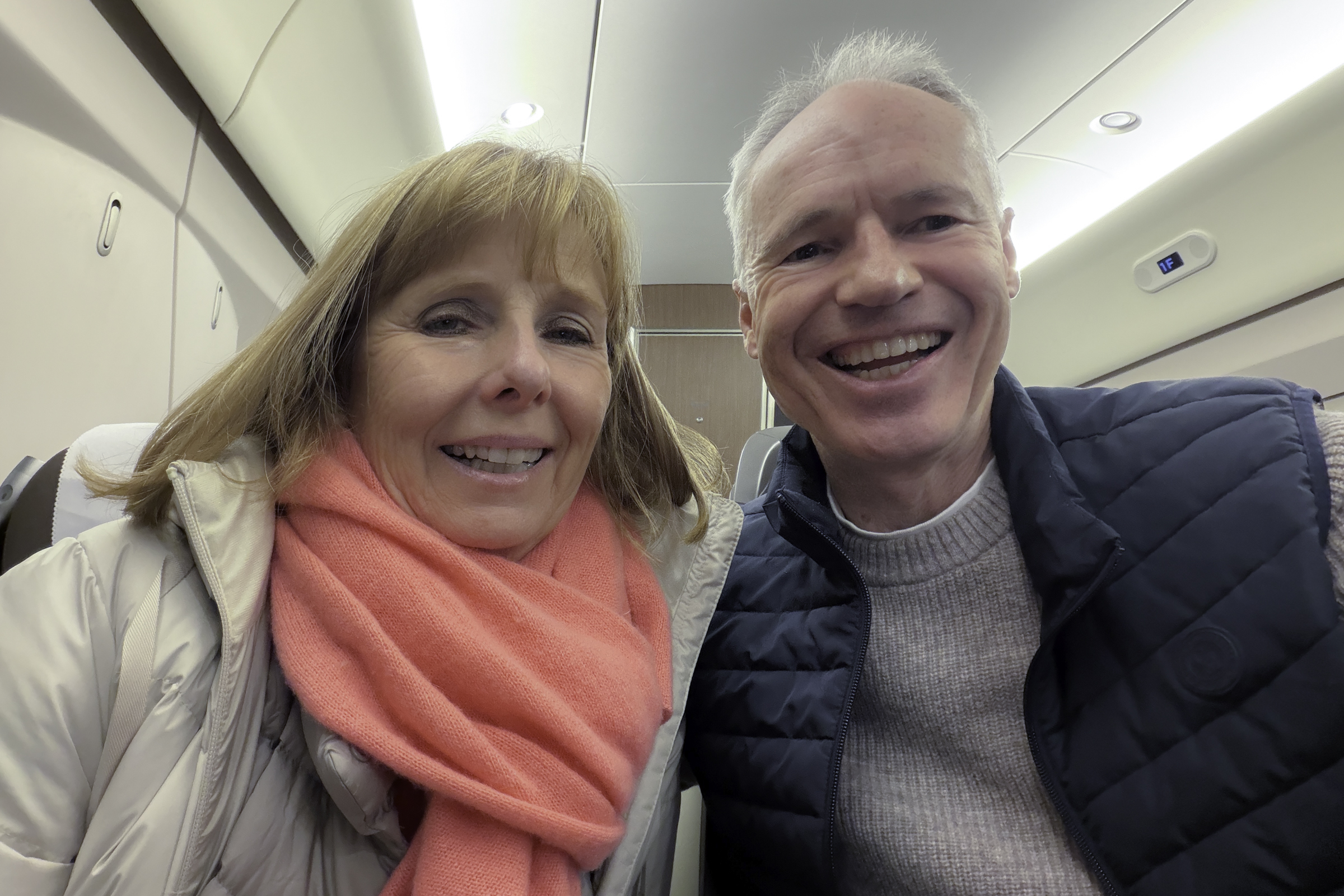 Andrea and Keith, on the train to Xi'an.